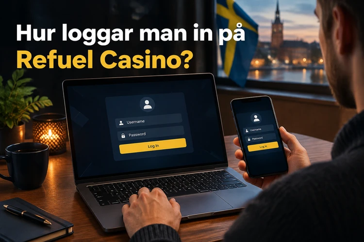 Hur loggar man in på Refuel Casino?
